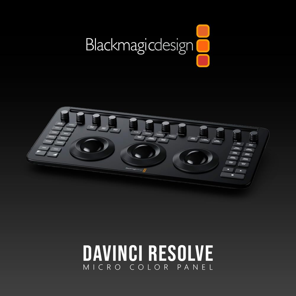Blackmagic Design Davinci Resolve Micro Color Panel (Preto) Pacote