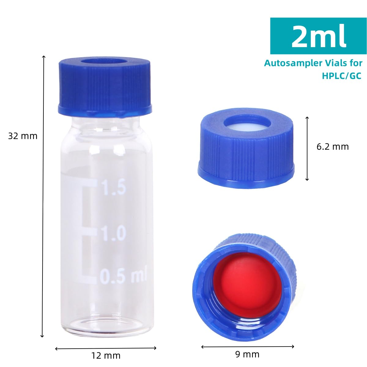 HPLC Autosampler Vials - 30 Pack -2 HPLC Autosampler Vials - 30 Pack -2