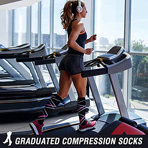Cheeroyal - Calcetines de compresión 20-30 mmHg para hombres y mujeres, ideales para recuperación, enfermeros, correr, maternidad, embarazo, vuelos, viajes, deportes y usos médicos (Talla S-M) (Set (1 - imagen 5
