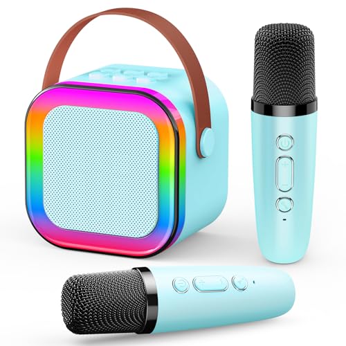Dislocati Kids Microphone, Toys for 3-15 Year Old Boys Girls Gifts Karaoke Machine 2 Microphones for Kids Toys Age 3-12 Birthday Gifts for Girls Boys Toys Age 3-15 Gifts for 3-12 Year Olds Girls Boys