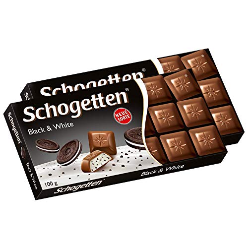Schogetten Black & White Chocolate Bar Candy Original German Chocolate 100G/3.52Oz (Pack Of 2) #TOP16