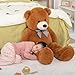 MaoGoLan Giant Brown Teddy Bear 4 Feet,Adorable and Cuddly Big Bear Stuffed Animal 47