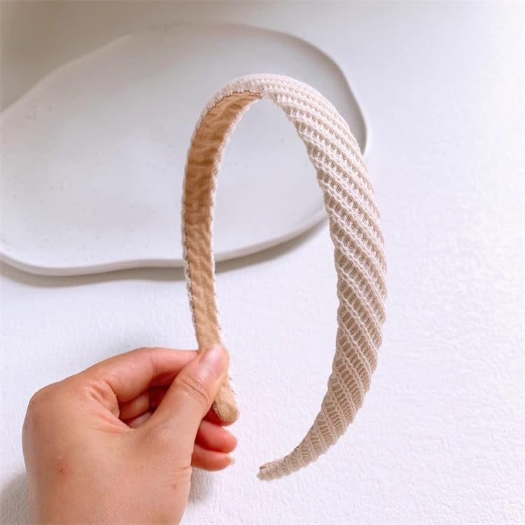 Image of DRESHOW 4 Pack Headbands for Women Thin Knitted Hairbands Turban Vintage Boho Head Bands Fashion Non Slip Head Wraps Hoop Hair Accessories