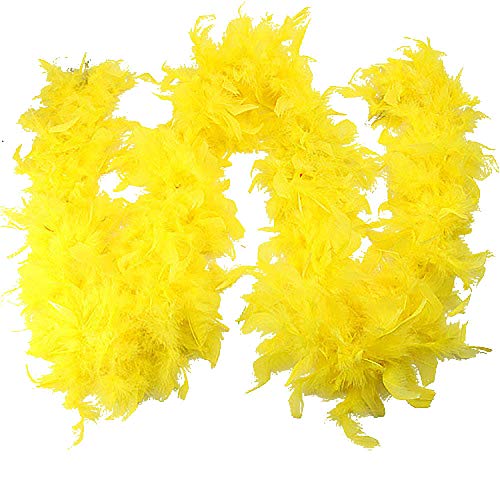 Flapper Quality Hen Show White Night Dance Costume Party Scarf Womens Scarf Long (yellow, One Size)