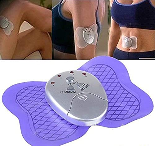 Image of Concepta Muscle Massager Butterfly Design Body Electronic ABS Belly Arm Trainer Stimulator Therapy Massage Slimming Losing Weight 4 Led Lights Display,for Blood Circulation, Battery Powered (Multicolor)