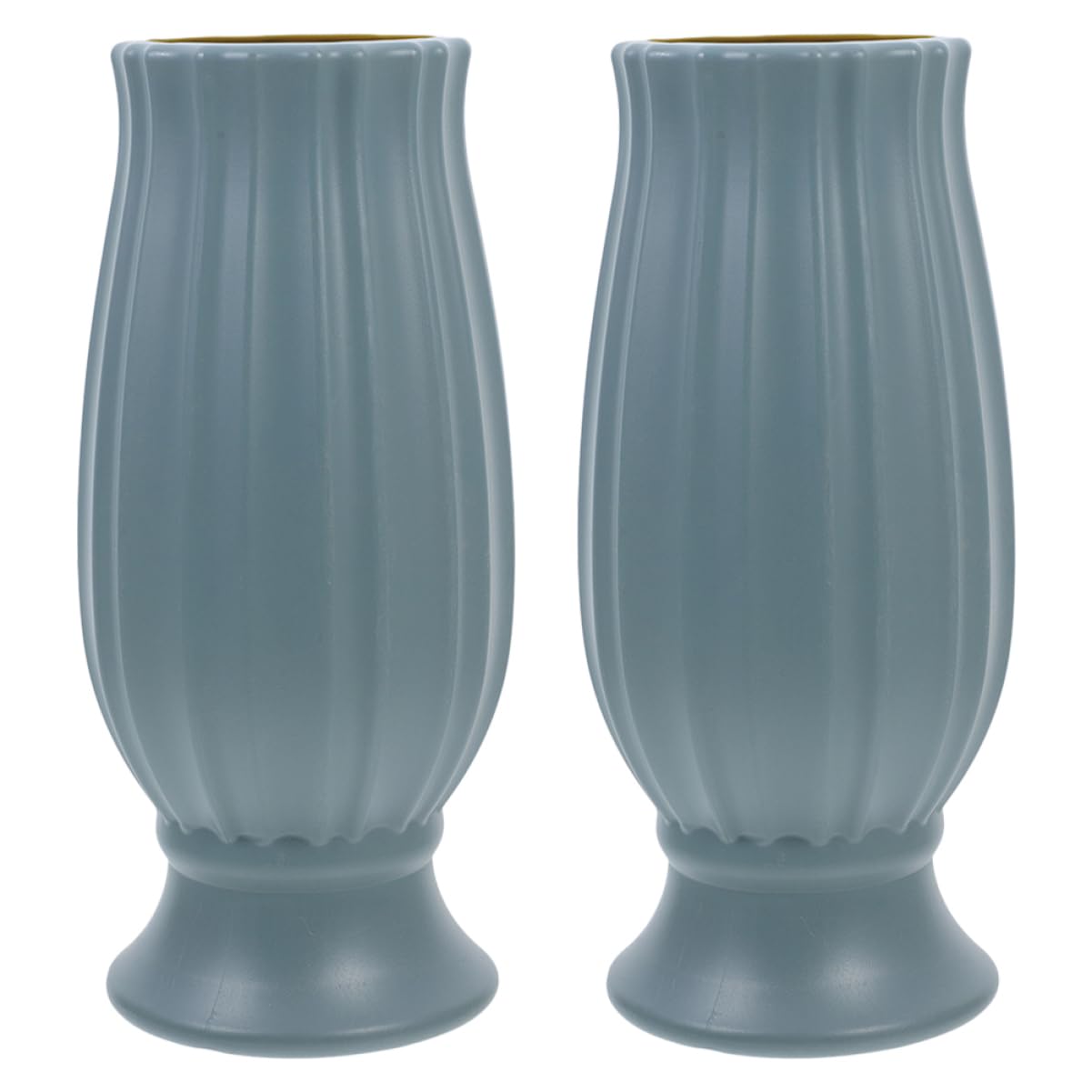 PRETYZOOM 2 Jarrones Conmemorativos para Flores para Cementerio Decoración Metálica