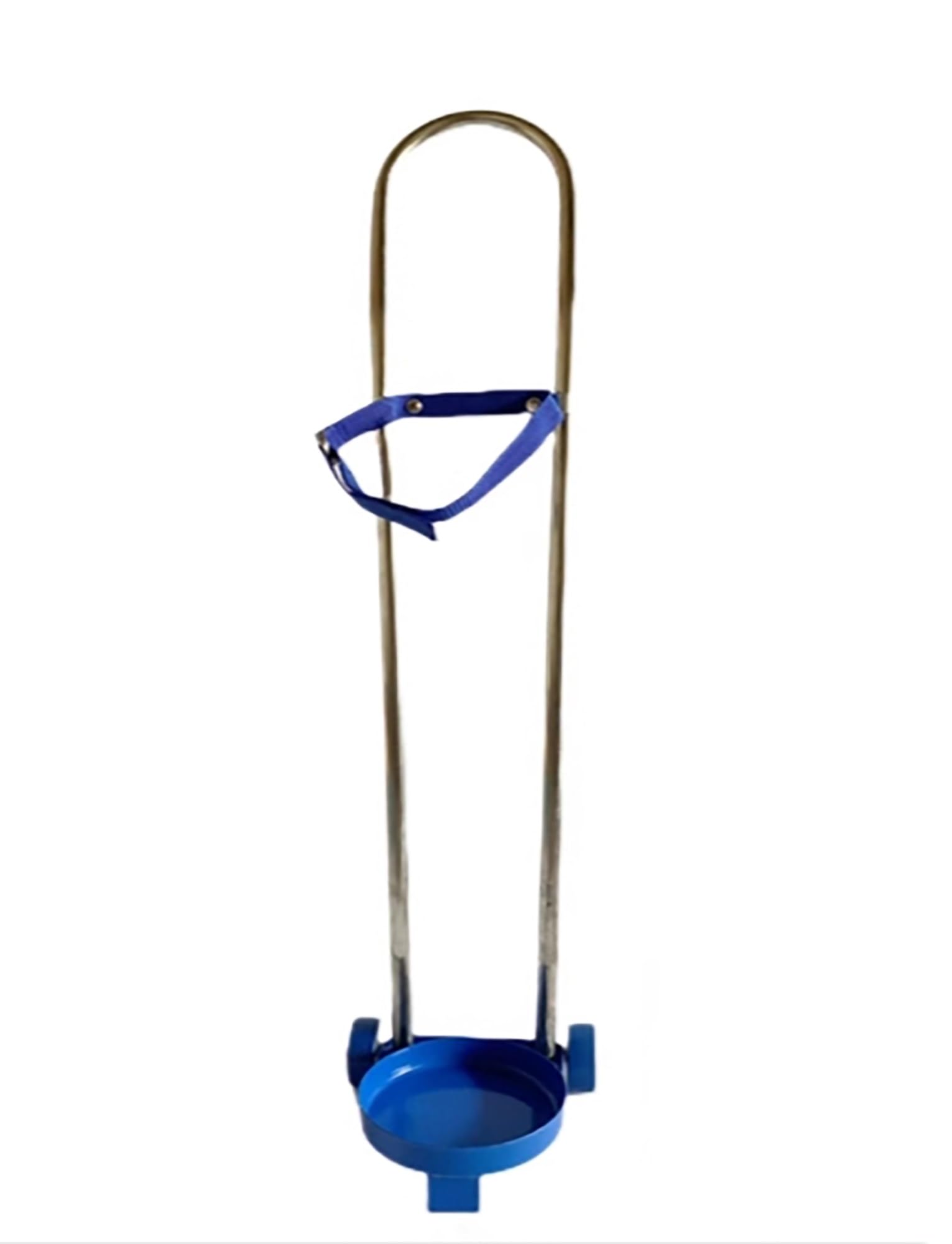 WQPMNYG Oxygen Cylinder Cart Dolly with Wheels, Stainless Steel Holder for Gas Tanks, Multi-Function Handcart for Clinics, Portable Oxygen Tank Trolley with Handles, 15L Height 102cm
