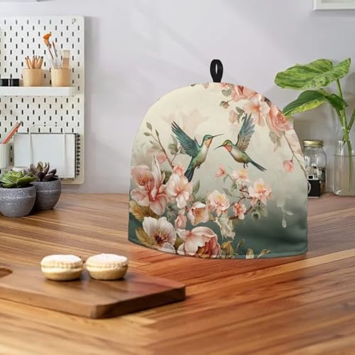 Image of Hudotybom Cute Hummingbird Tea Cozy for Teapot Insulated Large Teapot Cover to Keep Warm Tea Kettle Cover Machine Washable Coffee Pot Cloth Covers Kitchen Home Decorations for Housewife Mom