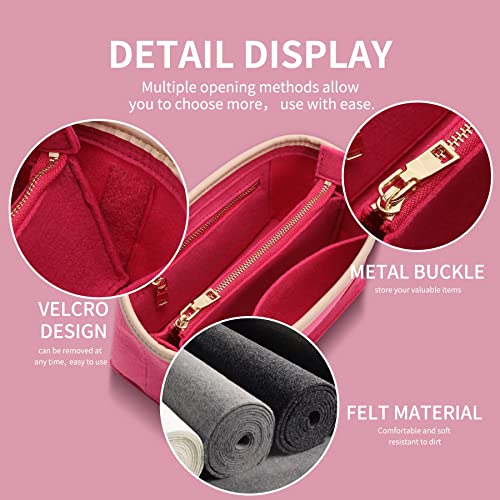 Image of Doxo Purse Organizer Insert, Bag Organizer for Tote & Purse, Bag in Bag, Perfect for Speedy 20 and More(Rose-S)