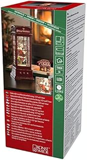 Konstsmide Lantern : Santa in Red Telephone Box, Water Filled : Battery Operated & Timer : 4363-550