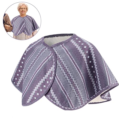 shoulder shawls, shoulder warmers cape Double-sided Plush Warm Shoulder Capes for elderly women Winter shoulder shawl Old People Shoulder Protective Shawl bed jackets ladies plush shawl shoulder cape4