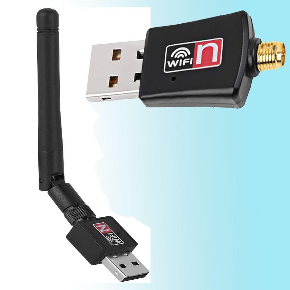 MLD 1200 Mbps WiFi Wireless Network USB Adapter for Desktop Pc with 2.4Ghz/ Band Antenna Wi-Fi,Supports Windows 11/10/8.1/8/7/Xp,Mac Os 10.15 & Earlier Black ATN-101-1Pcs-image-0