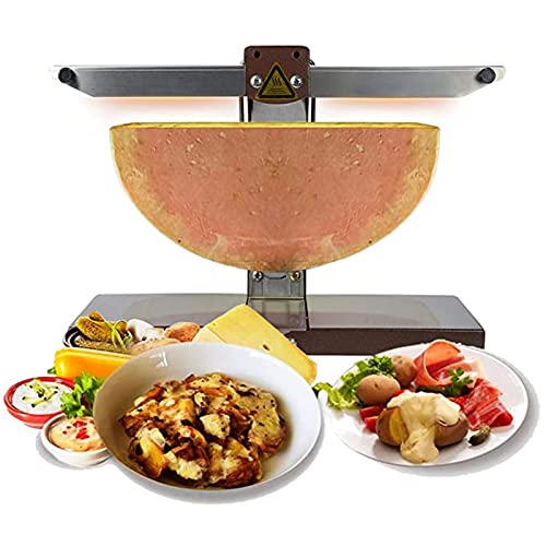PPGE Home Máquina de combinación de Queso raclette eléctrico Comercial de 1000W, máquina de fusión de Queso con área de calefacción Doble, el hogar Comercial de Melter de Queso de 60 años, 220V