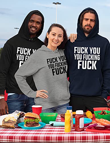 Sweat à capuche Fuck You grande taille pull noir confortable