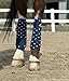 TGW RIDING Horse Polo Leg Wraps, Equine Fleece Polo Wraps (Set of 4) - Horse Leg Bandages (Navy Blue)