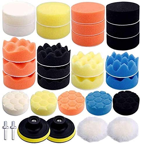 La Mejor Lista de Pulido comprados en linea. 41 Set de 31 Kit de Almohadillas de Esponja para Pulir, Almohadillas de pulido para automóviles, almohadillas de pulido para automóviles, taladro de espuma para automóviles para...