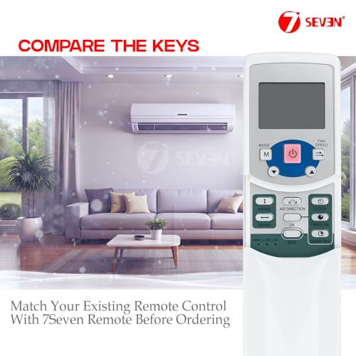 Image of 7SEVEN Compatible with Blue Star AC Remote Control Model 21 Suitable for 1 1.5 2 Ton Split & Window Air Conditioner - Match Key by Key Exactly with existing Bluestar AC Remote Function