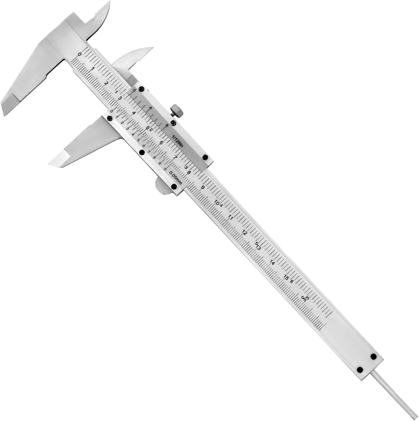 QWORK® Vernier Calipers, High Precision Vernier Gauge Vernier Caliper 6 inch/150mm, 0.05mm/1/128in Tolerance Calipers Measuring Tool for Versatile Measuring