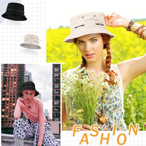 Image of Didaey 48 Pcs Bucket Hat Bulk for Women Men Fisherman Adjustable Summer Hat UV Protection for Outdoor Fishing Hiking Beach