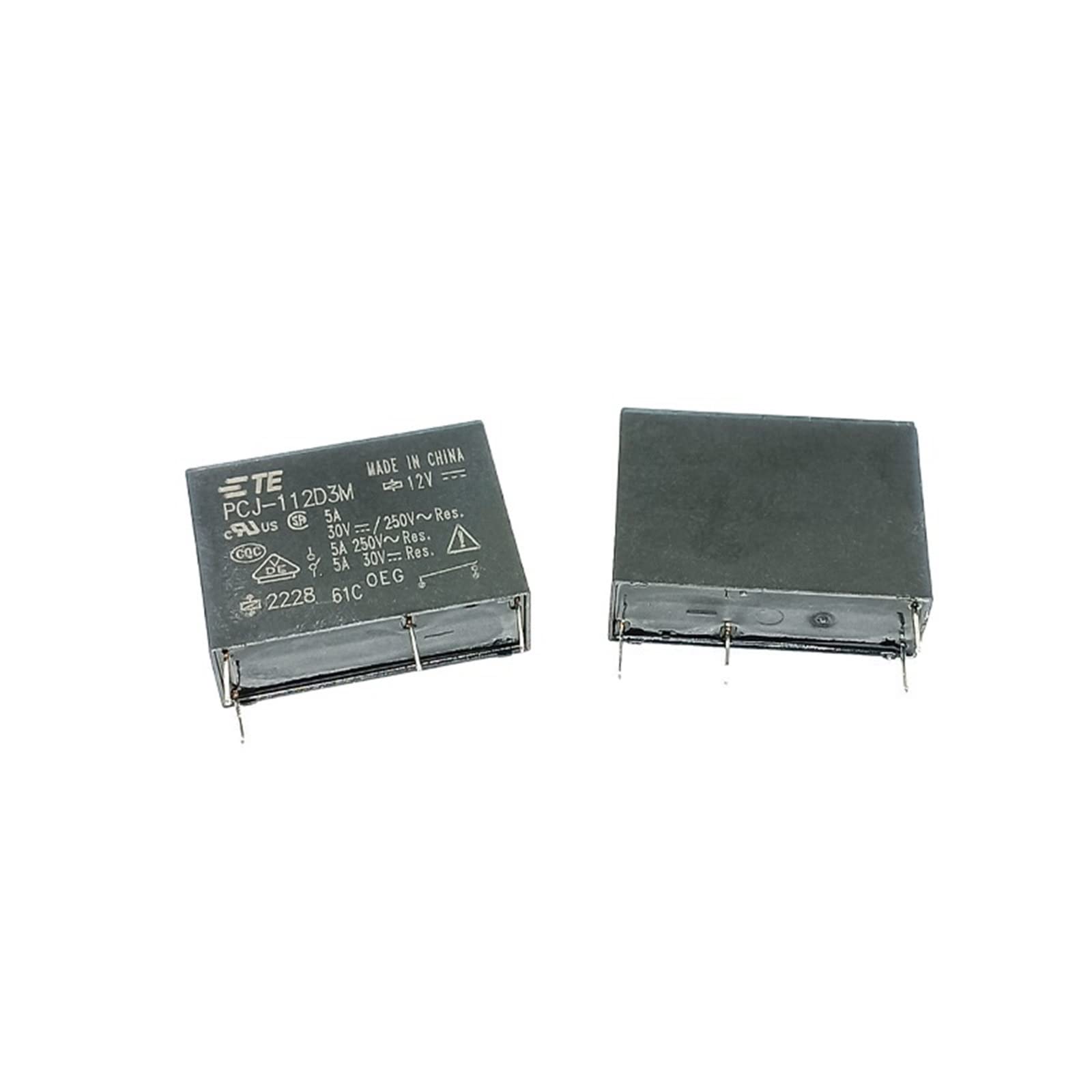 2PC Leistungsrelais PCJ-124D3M PCJ-112D3M 5A 4-polige Gruppe normalerweise offen Elektronisches Zubehör (Size : PCJ-124D3M)