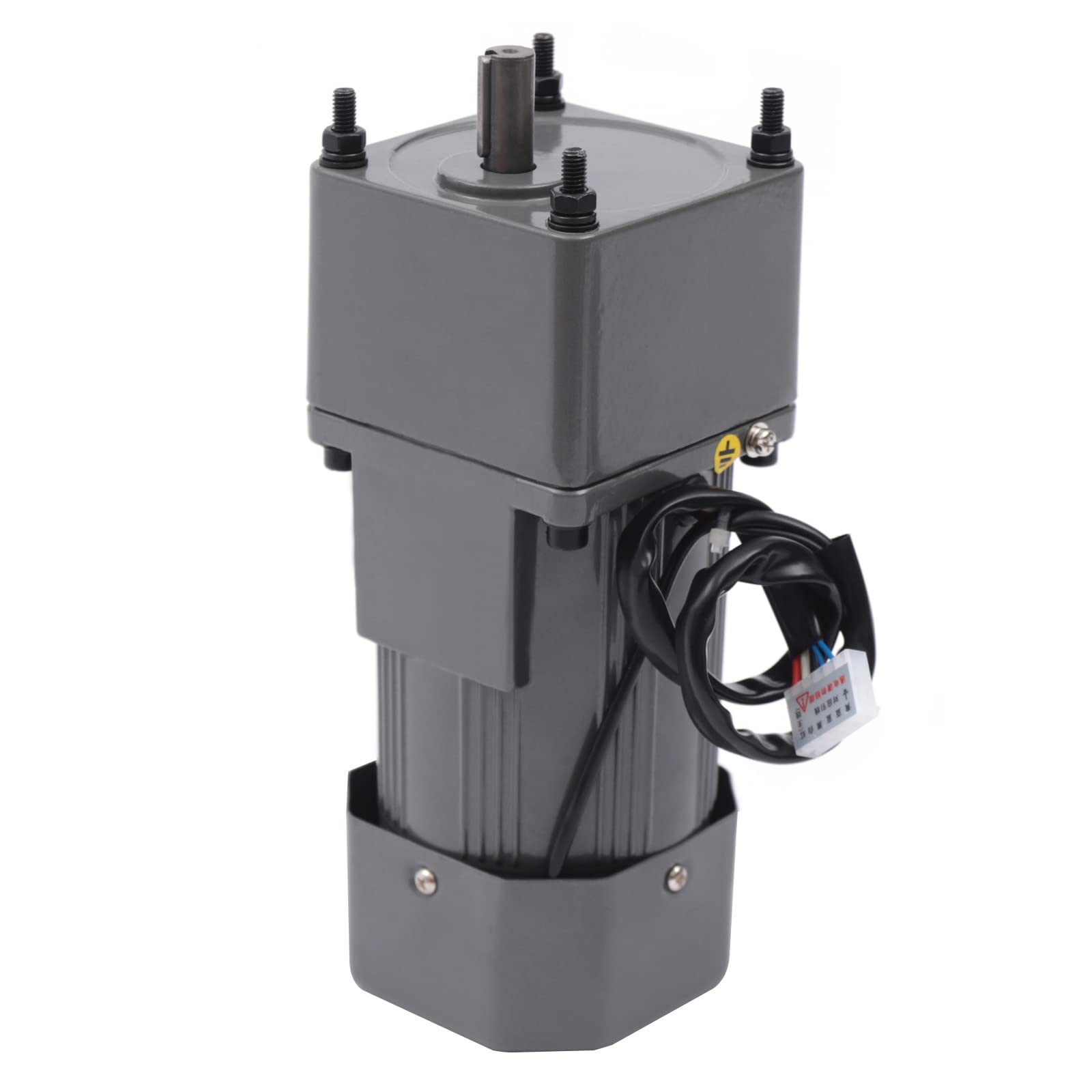 Motor de engranaje, motor AC 220 V 90 W con velocidad regulable sin niveles, motor convertidor de frecuencia con regulador de engranaje y soporte, par alto (20 K)