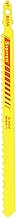 Starrett, 5 Hojas de sierra de sable Bi-metal 3XPOWER, Especial Madera, color amarillo, 150 mm - 6D - BT66-5