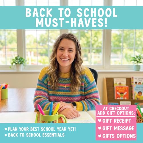 Image of Hadley Designs Large Teacher Desk Calendar 2026-2027 - Desktop Calendar 2026, 18-Month Academic Desk Calendars for School, Home & Office, Cute Classroom Must Haves, Back to School Teacher Gifts