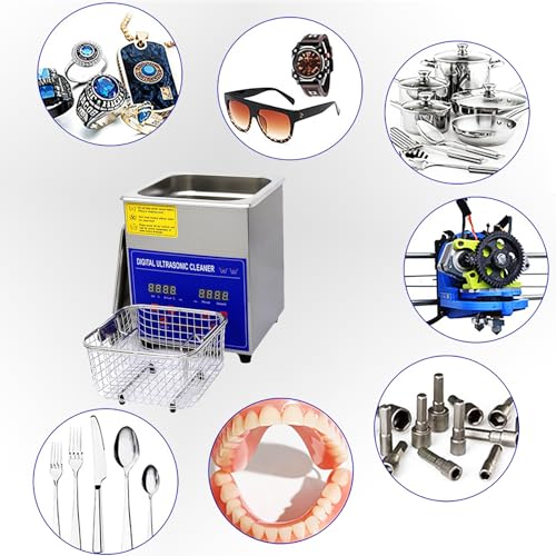 2L Ultraschallreinigungsgerät,Brillenreinigungsgerät,40KHz Ultraschallreiniger mit Heizung...