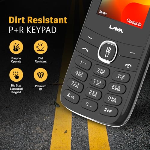 Image of Lava A7 Torch Dual Sim Keypad Mobile Phone (with Instant Slide Torch)| 2.4 inch Big Display | Powerful Battery Backup | Vibration Alert | Camera | Wireless FM & Bluetooth | Black
