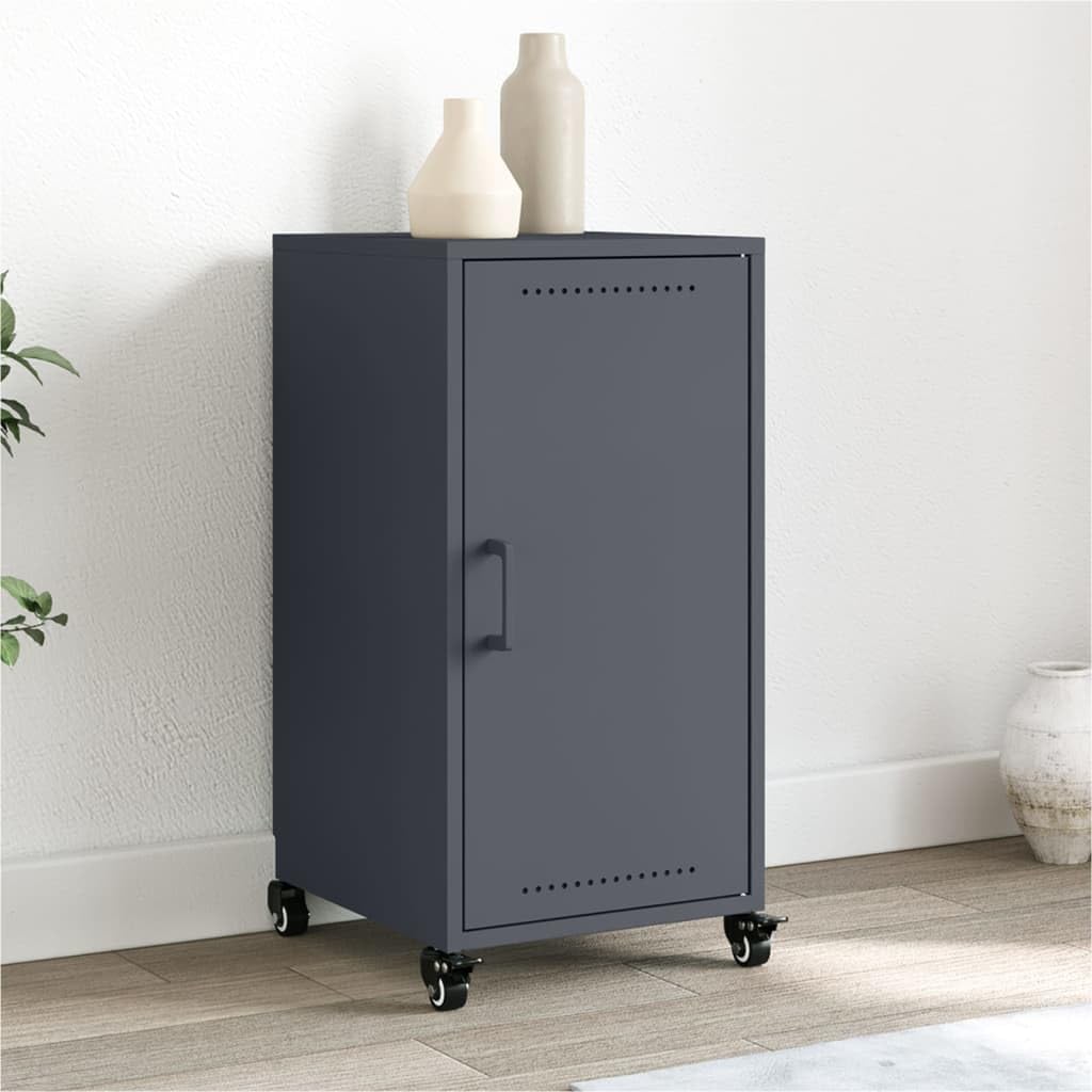 Dark Grey Steel Buffet Sideboard Storage Cabinet 36x39x72 cm - Modern Mobili & Armadi for Home nization & Stylish Living Room Décor