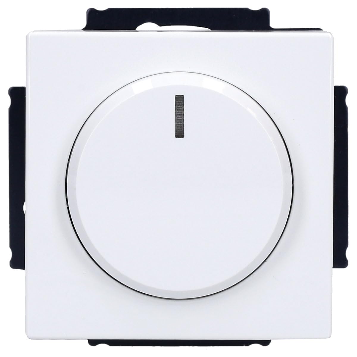BJ (Original), LED-Drehdimmer (LED Dimmer) 6523 U-102 (6523U 102) 6523U102 mit Zentralscheibe 6540-84-102 in Future Linear Studioweiß glänzend