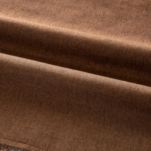 Yaertun Pack of 2 Decorative Linen Soild Throw Pillow Covers Farmhouse Neutral Cushion Covers Pillowcase for Chair Couch Sofa Bedroom Living Room Home Decor 18 x 18 Inch 45x45cm Coffee by YAERTUN - Used condition - Image 3