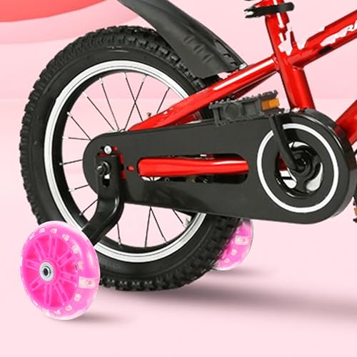 FOMIYES Ruedas de entrenamiento profesionales para bicicleta con ruedas traseras intermitentes reemplazables resistentes al desgaste, soportes ajustables, campana incluida, aptas para bicicletas de 12-20 pulgadas miniatura 5