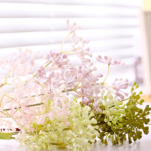 WINOMO – Conjunto de flores artificiais para decoração de jardim (roxo claro)