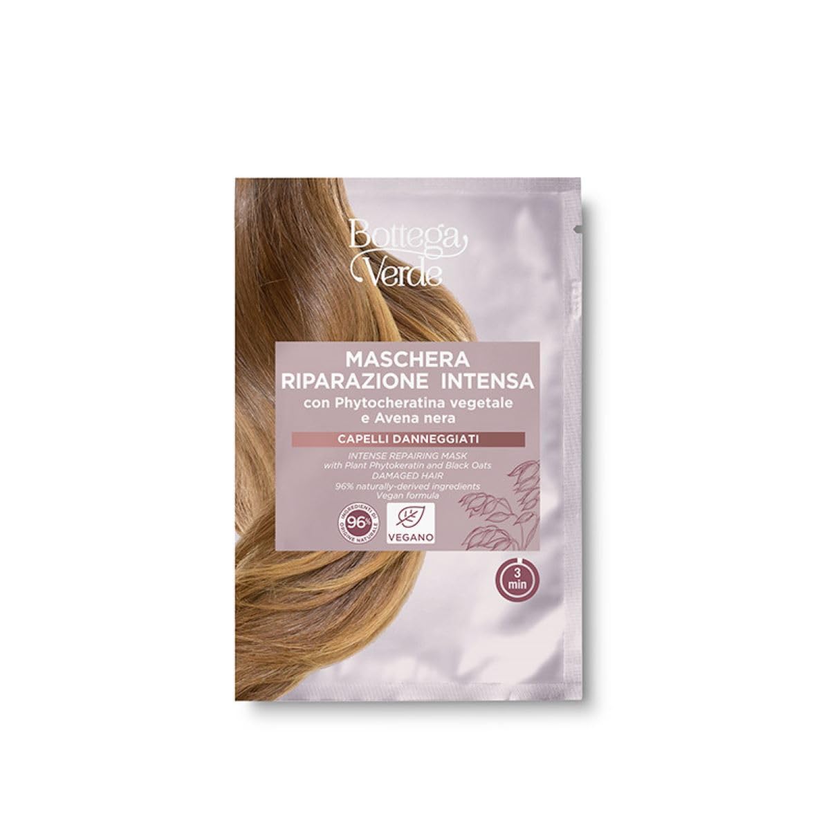 Bottega Verde - Maschera riparazione intensa - con Phytocheratina vegetale e Avena nera (8 ml) - capelli danneggiati