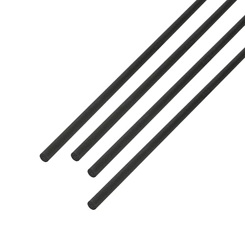 4 varillas de fibra de carbono de 0.069 pulgadas de diámetro, barra esmerilada sólida de 0.059 in de longitud, utilizada para cometa, aviones de
