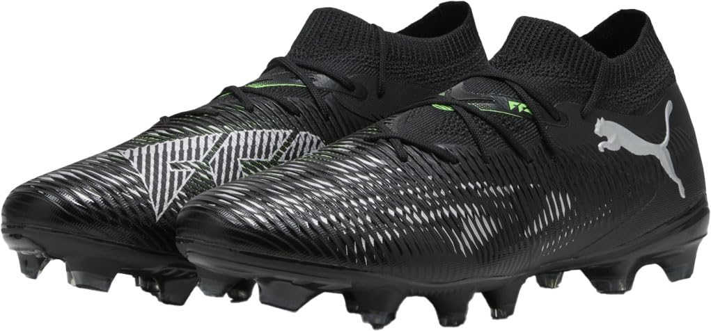 Puma - Mens Future 8 Match Fg/Ag Shoes, Color Black/Silver/Fluo Green, Size: 14 M US