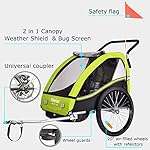 Tiggo VS 2 in 1 Kinderanhänger Fahrradanhänger Anhänger mit Buggy Set Jogger 50202-02 grün