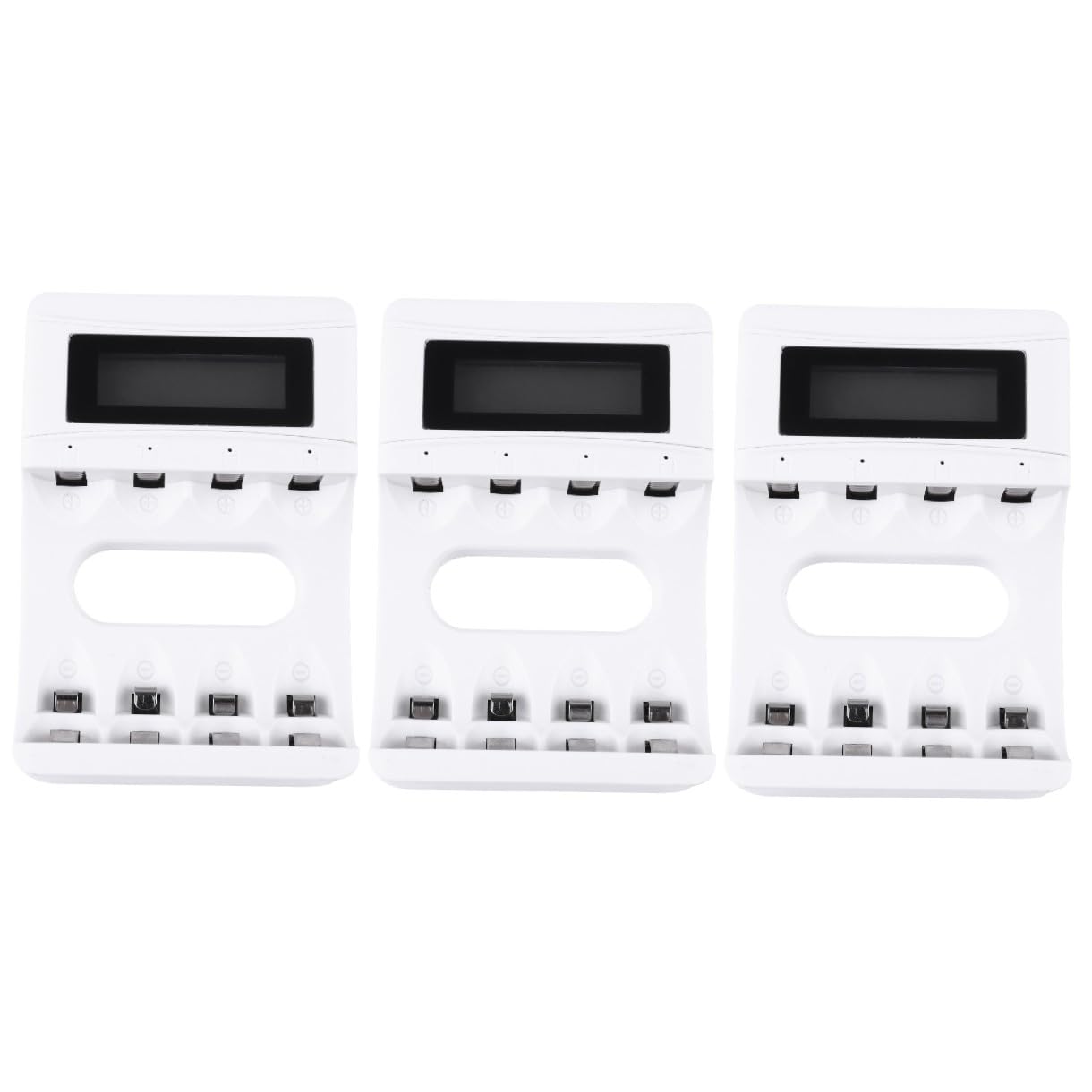 Hemobllo 3pezzi Caricabatterie Usb Per Batterie Ricaricabili Con Display Lcd Caricatore Slot Per Pile Sicurezza e Funzionalità Avanzate Compatibile Con Vari Tipi Di Batterie Ricaricabili