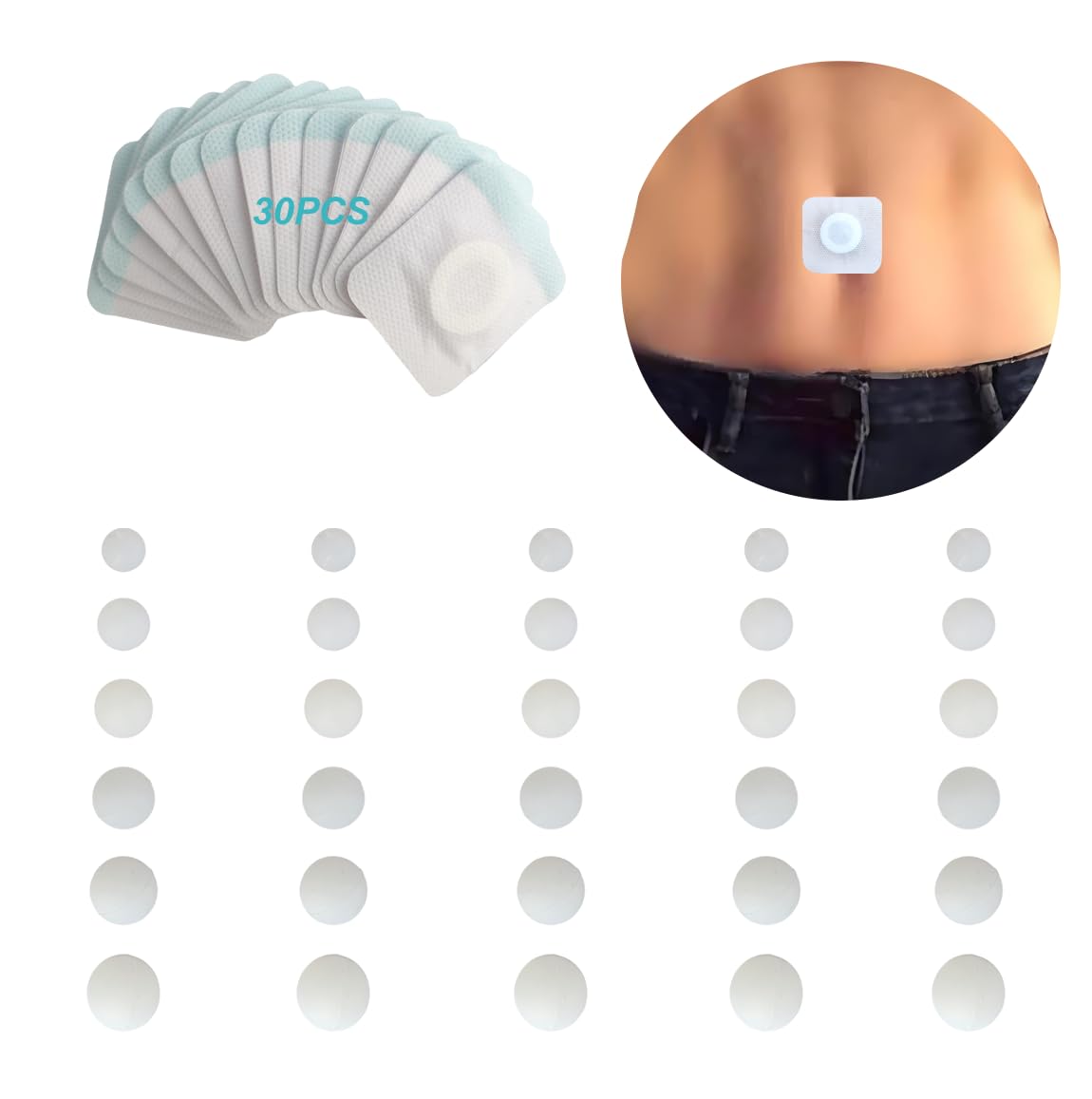 Soft Silicone Ball-Shape Belly Button Plug, Tummy Tuck for Liposuction or Umbilical Hernia Repair, Off-white, 10/12/13/14/15/16mm
