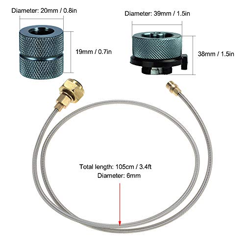 DECDEAL Fogão de Acampamento ao ar livre Adaptador de Recarga de Gás LPG Acoplador de Cilindro Plana