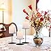 smtyle Holloween Black Candle Holder Metal Candle Stand Set of 3 Pillar Candle Holders for Table Centerpieces Fireplace Decorations Gothic Decor