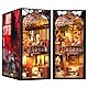 CUTEBEE DIY Book Nook Kit, Puppenhaus Miniatur Haus mit Möbeln and Staubschutz, Booknook Miniature House Kits für Erwachsene zu Bauen hölzerne 3Puzzle Art Model Kit (Train Mystery Case)