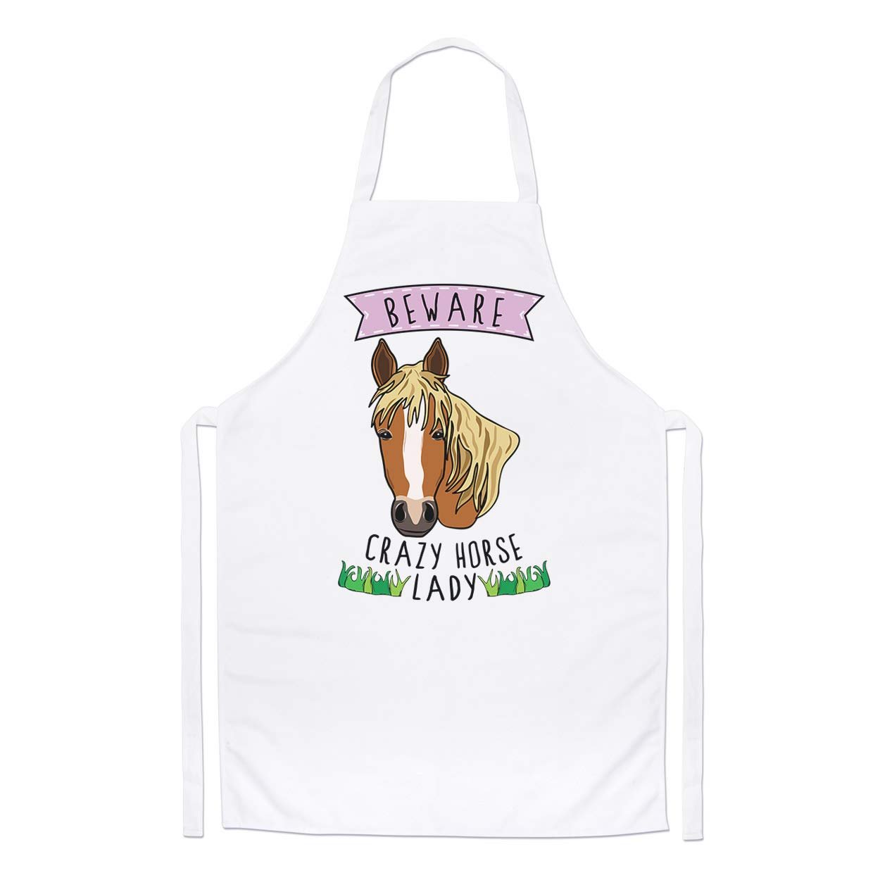 Beware Crazy Horse Lady Chefs Apron