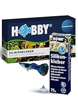 HOBBY Aquaristik Silikonkleber I 75 g Tube I hochelastischer Silikon für Aquarien I alterungs- & witterungsbeständiger Aquarien-Silikon I Aquarienkleber UV- & temperaturresistent I transparent