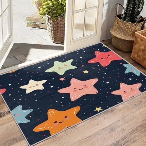 Sheravant Star Rug For Kids Room - 7X9 Rug - Star Rug - Cute Cartoon Starry Sky Area Rug thumb #5