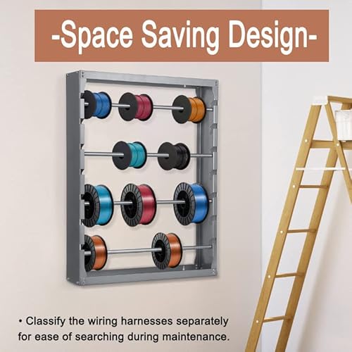 MYOYAY Wire Spool Rack 34x25x6 Inch ColdRolled Steel Wire/Cable