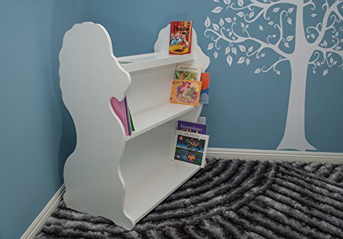 Ace Baby Furniture Lion Mobile Double-Sided Bookcase, White