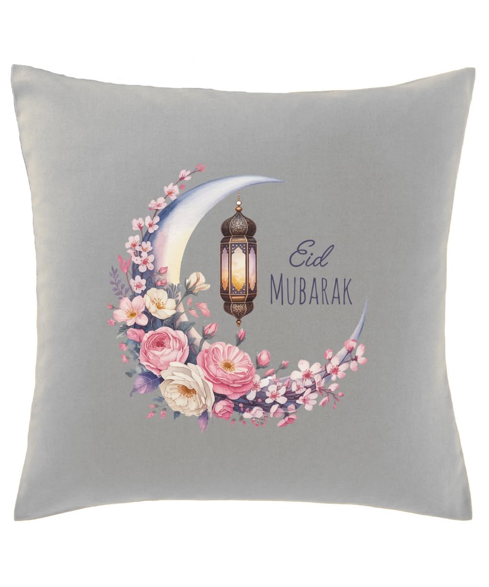 Hippowarehouse Eid Mubarak Crescent Floral Moon in Watercolour Printed bedroom accessory cushion cover case 41x41cm