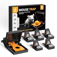 Jorest Mausefalle Schlagfallen,Rattenfalle Testsieger für drinnen und draußen,Wiederverwendbar Mäusefallen für Haus, Profi Tödlich Mouse Trap mit köder Cup,Einfach Rat Trap, 6 Pack Set